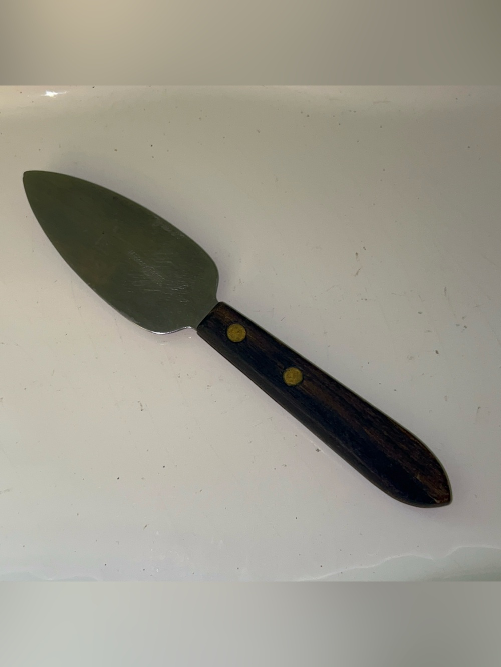 Vintage stainless steel Hickory Farms Cheese Knife or Spreader
